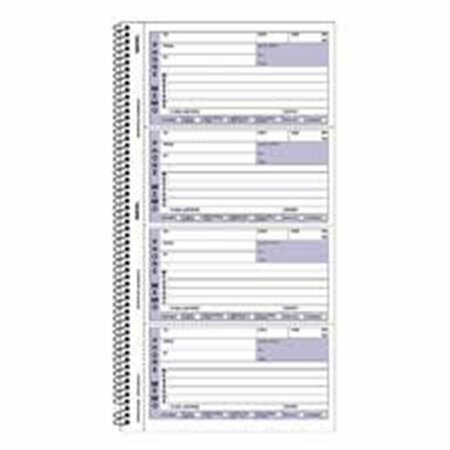 REDIFORM OFFICE PRODUCTS Telephone Call Record Book- 11in.x5-.75in.- White-Canary RED50076